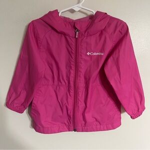 Toddler Girls Columbia Lightweight Hooded Pink Spring Jacket Size 2T